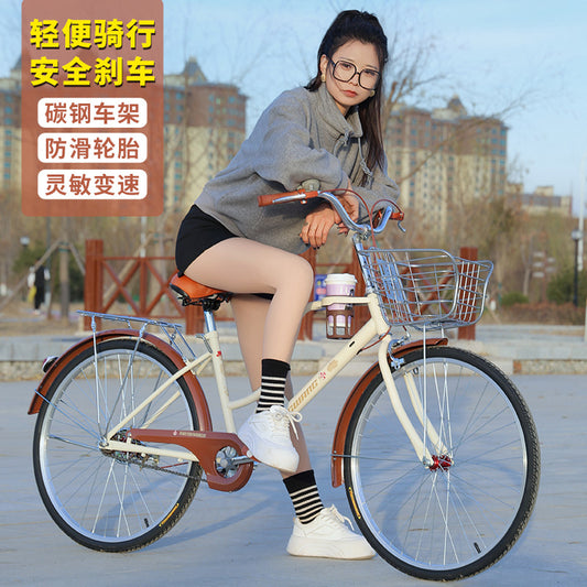 Coffee cart men and women students adult variable speed city fashion commuter light bearing bicycle factory