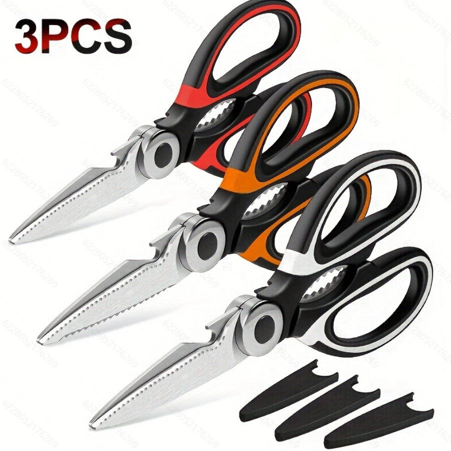 Factory in stock wholesale seafood scissors stainless steel multi-function kitchen scissors suit shrimp scissors shrimp string scissors