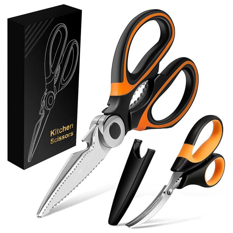 Factory in stock wholesale seafood scissors stainless steel multi-function kitchen scissors suit shrimp scissors shrimp string scissors